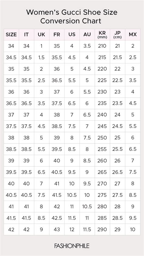 gucci size 24|Gucci ace size chart.